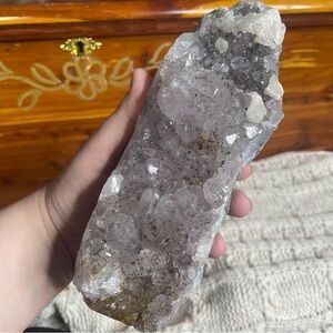 Cut base amethyst crystal cluster